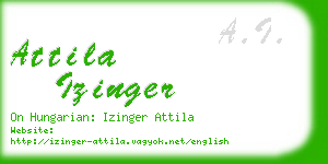 attila izinger business card